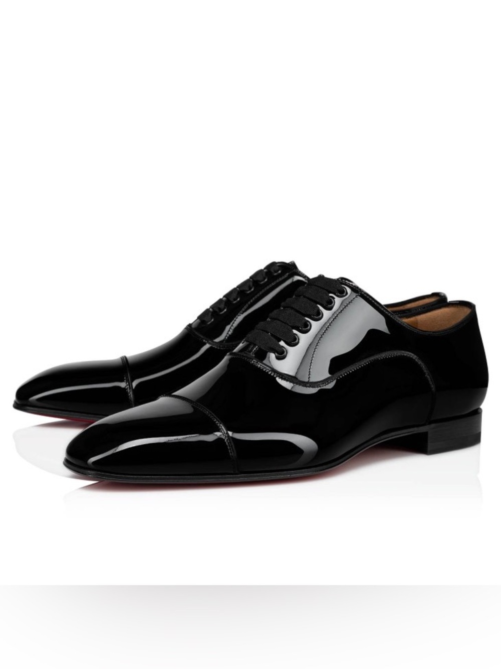 Christian Louboutin Greggo Patent Leather Oxford Shoes Black Like New (US 12.5)